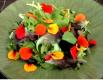 Using Nasturtium To Decorate Green Salad